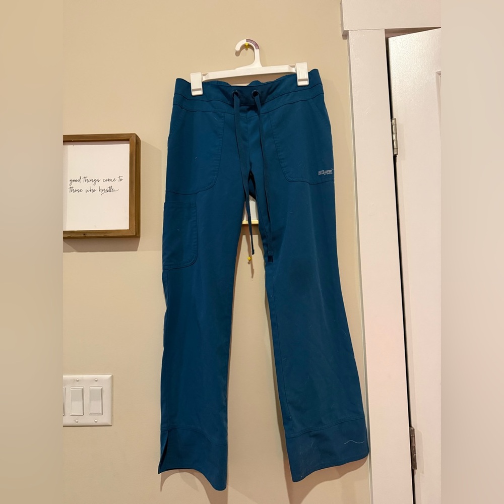 Grey's Anatomy Blue Straight Leg Scrub Pants